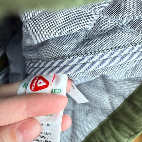 J. Crew Limited Edition Cropped Quilted Barn Jacket Green Corduroy Collar M - Picture 7 of 10